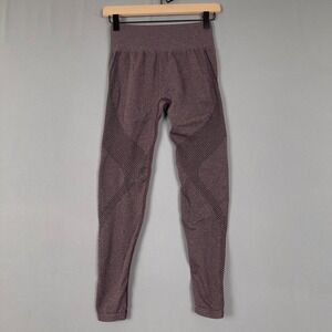 Gymshark Seamless Leggings Women's Medium Purple Marl High‎ Waisted Textured